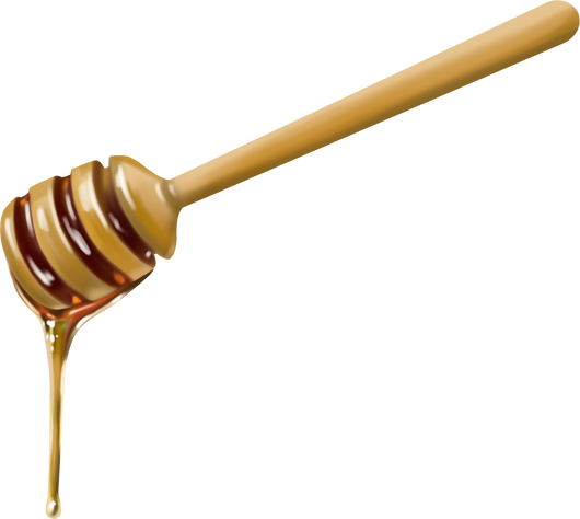 Watercolor honey spoon. a spoonful of honey. Realistic illustration